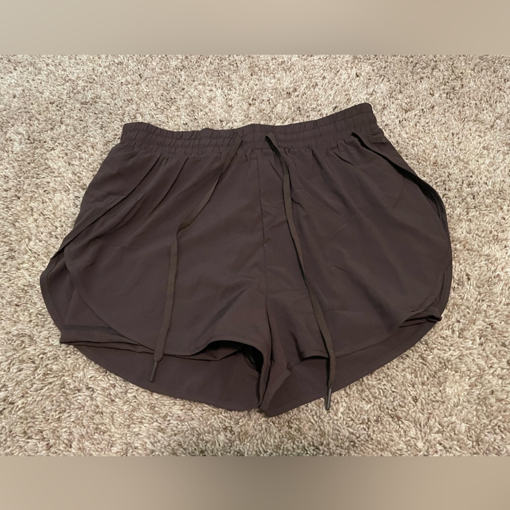 Worn once! Buffbunny Lifesaver short in journey dark brown size M